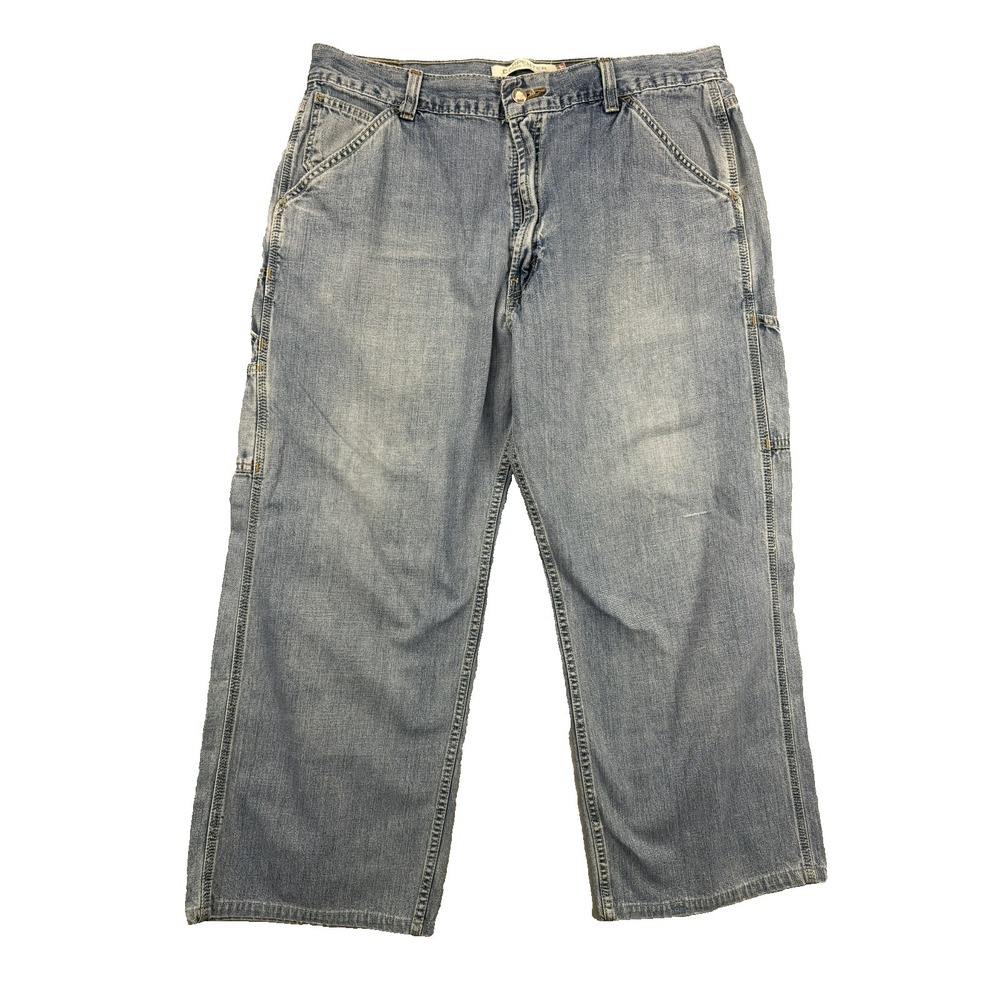 Vintage Y2K Levis Carpenter Loose Straight Light Wash Jeans 36x30 (38x26)